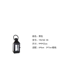 欧式落地风灯铁艺防风烛台玻璃复古摆件庭院户外蜡烛灯蜡烛台道具 长管状灯泡+充电底座