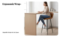 With Backrest Upholstered High-Back Stool Sturdy Frame Bar Chair Ergonomic Design Home Furniture Wear-Resistant for Adults, Homeowners, Cafe Owners, Restaurant, Kitchen, Counter, Dining Room