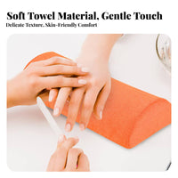 Removable and Washable Cover Semi-Circular Nail Pillow Easy to Clean Manicure Hand Rest Pillow Soft & Comfortable for Manicurists, Travel