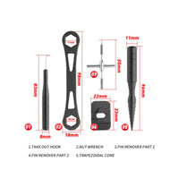 5 Pieces Reel Maintenance Metal Set Fishing Reel Repair Tools Set Spool Pin Remover Kit for Anglers