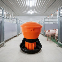 Automatic Piglet Feeder, 6-Compartment Sow Litter Piglet Feeder, Anti-Waste Polymer Pig Trough
