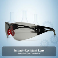 Gender-Neutral Anti-Splash Safety Eyewear High Clarity Lenses Clear Safety Glasses Windproof for Laboratory Workers, Cyclists