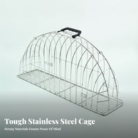 Stainless Steel Pet Bathing Cage Open-Grid Pet Drying Cage Wire Frame Petcare Gear Slatted Base