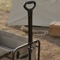 Wagon Handle with Telescopic Rod Extendable Telescopic Pull Handle Black Metal Accessory for , Gardeners, Camping, Outdoor, Yard