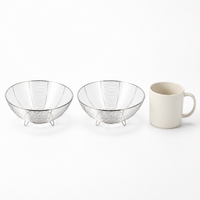 Stainless Steel Sieves and Strainers, 2 Piece Round Colander Basket with Handles, Perforated Sieve for Draining & Washing