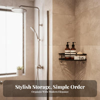 Drillincluded Installation Adhesive Corner Holder No Drilling Adhesive Wall Shelf Set Waterproof Bathroom Organizer Space-Saving for Homeowners, Families, Students, Shower, Restroom, Powder Room, Kitchen
