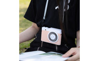 Hands-Unrestricted Wearable Lanyard Fan 2-in-1 Design Mini Desk Fan Quiet Operation Personal Appliance Function for Desktop