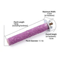 Parrot Perch Stand 2 Pack, Rough Grinding Perch for Bird Cage to Grind Claws, Stone Cage Accessory