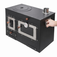 Portable Wood Stove 51x29x41cm, Rocket Stove for Emergencies and Tent, Windproof Camping Wood Stove Made of Metal with Folding Legs