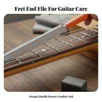 Stainless Steel Guitar Fret File Double-Sided Cutting Side Fret End Dressing File Protects Fretboard for Luthiers, Musicians, Workshop