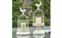 Birdcage Candle Holder Romantic Atmosphere Metal Bird Enclosure Decor Rustic