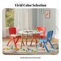 Thickened Design Single-Piece Molded Chair Sturdy Long-Lasting Classroom Seat Multipurpose Use Backrest Stool Stable Structure for Students, Children, Schools, Training Centers, Playroom, Office