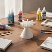 Paint Pouring Cup with Starburst Base Symmetrical Paint Pouring Cup Fluid Art Funnel Multi-Channel Reusable for Artists
