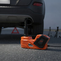 Built-in Electric Floor Jack with Tire Inflator Compact Car Jack with Air Pump Portable Tool Kit Roadside for Motorists
