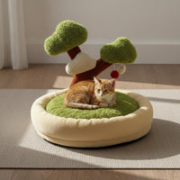 Multifunctional Cat Nest Soft and Comfortable Tree Shaped Cat Bed Interactive Play Toys for Kittens