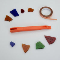 Easy Foiling Process Stained Glass Hand Foiler Border Rolling Copper Foil Applicator Craft Tool