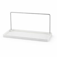 Bathroom Sink and Faucet Organizer with Stainless Steel Shelf, No Drill Wall Mounted Holder for Students