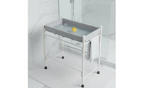 Baby Changing Table with Bathtub Storage Shelf Changing Table with Tub Baby Bath Stand Stable Frame Nursery Bathing Station