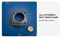 Propeller Shaft Cover Stainless Steel Propeller Shaft Housing Cap Precision Machined Outboard Engine Gearbox Cover Long-Lasting for Boat Owners, Fishermen, DIY Enthusiasts, Boating, Fishing