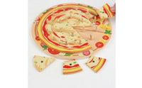 Pizza Board with Toppings Interactive Wooden Pizza Toy Educational Playset for Kids, Preschoolers