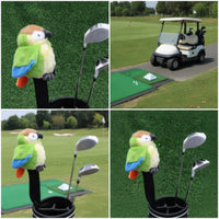 Soft Golf Club Cover with Cartoon Bird Knitted Course Wood Headcover Padded Course Wood Cover Shielding for Adults
