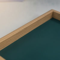 Jewelry Display Tray Slim Wooden Jewelry Tray Flat Soft for Dresser, Countertop