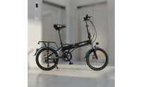 Ultralight 20 Inch Folding Electric Bicycle Pedal Assist Foldable Electric Bike Aluminum Frame Electric Cycle Shock Absorption for Women, Commuting, Travel, City Riding