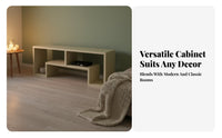 Space Saving Small TV Stand Easy to Assemble Simple TV Cabinet Sturdy Construction Television Cabinet Versatile Use for Apartment Dwellers, Homeowners, DIY Beginners, Bedroom, Entryway