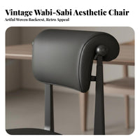 Upholstered Curvedsupport Chair Wabi-Sabi Aesthetic Upholstered Side Chair Nordic Design Retro Aesthetic for Adults, Bedroom