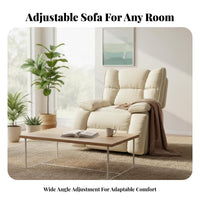 Fully Reclinable Reclining Armchair Rocking Function Swivel Recliner Adjustable Recline Lounge Chair Full Body Support for Adults, Homeowners, Seniors, Living Room, Bedroom, Study, Office