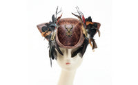 Tricorn Hat with Feathers Distressed Leather Tricorn Hat Steampunk for Cosplayers, Actors, Cosplay, Halloween, Theater