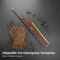 High Hardness Heavy Duty Steel Crowbar Shock Resistant Nail Puller Extra Strength Nail Puller Crowbar Anti-Deformation for Construction Workers, DIY Enthusiasts, Emergency Rescue, Job Sites, Home Renovation, Workshop