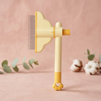 Pet Grooming Comb with Rotating Head Deshedding Self-Cleaning Brush Slicker Brush with Release Button Handheld Detangling