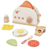 Pretend Breakfast Appliance Set Beech Wood Toy Breakfast Set Smooth for Children