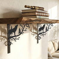 Shelf Bracket Triangular L Bracket Scrollwork Brackets for Living Room, Kitchen, Entryway