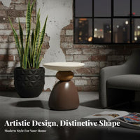 Curved C-Table Light Luxury Aesthetic Nightstand Creative Form for Small Spaces
