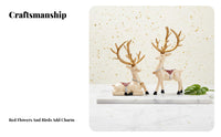 Light Luxury Design Deer Statue Ideal Gift Resin Deer Ornament Exquisite Design for New Homeowners, Newlyweds, Wedding, Entryway