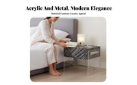 Modern Minimalist design Wavy Side Table Italianinfluenced Nightstand Integrated Storage Bedside Cabinet Rounded Corner Design for homeowners, Young Adults, Apartment Dwellers, Bedroom, Living Room, Office, Nursery