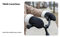 Thickened children's Thick Mittens Warm Suede and Sherpa Mittens Windproof for Students, Kids 5+, Cycling, Cold Weather, Driving