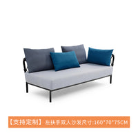 北欧户外家具露天庭院休闲阳台沙发茶几组合藤编沙发椅设计师藤椅 矮茶几 组合