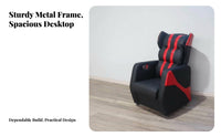 Minimalist Design Gaming Desk and Sofa Chair Combo Ergonomic Computer Table Set Reinforced Frame Workstation Furniture Multi-Functional for E-Sports Players, Home Users, Internet Cafe Owners, Bedroom, Study Room