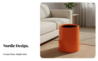 Nordic Design Trash Bin Large Capacity Cream Design Garbage Can Bathroom Garbage Can Simple Design Office Waste Bin Versatile