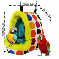 Guinea Pig and Washable Sleeping House for Parrots and Hamsters, Hanging Winter Warm Avian House for Squirrels and Hedgehogs