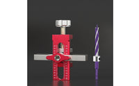 2 Pieces Adjustable Cabinet Door Jig with Boring Bit Metal Cabinet Door Jig Accurate for Woodworkers