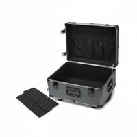 Telescoping Handle Rolling Tool Chest Large Capacity Equipment Case Long-Lasting Transport Container Heavy-Duty for Technicians, Construction Workers, Job Site, Jobsite, Workshop, Mobile