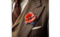 Remembrance Memorial Day Badge Decorative Lapel Badge Gift Accessory Enamel for Veterans Families, Ceremonies, Parades