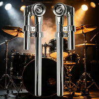 Drum Mounting Bracket Chrome-Finished Tom Mount with Clamp Rust-Resistant Tom Drum Mount for Drummers