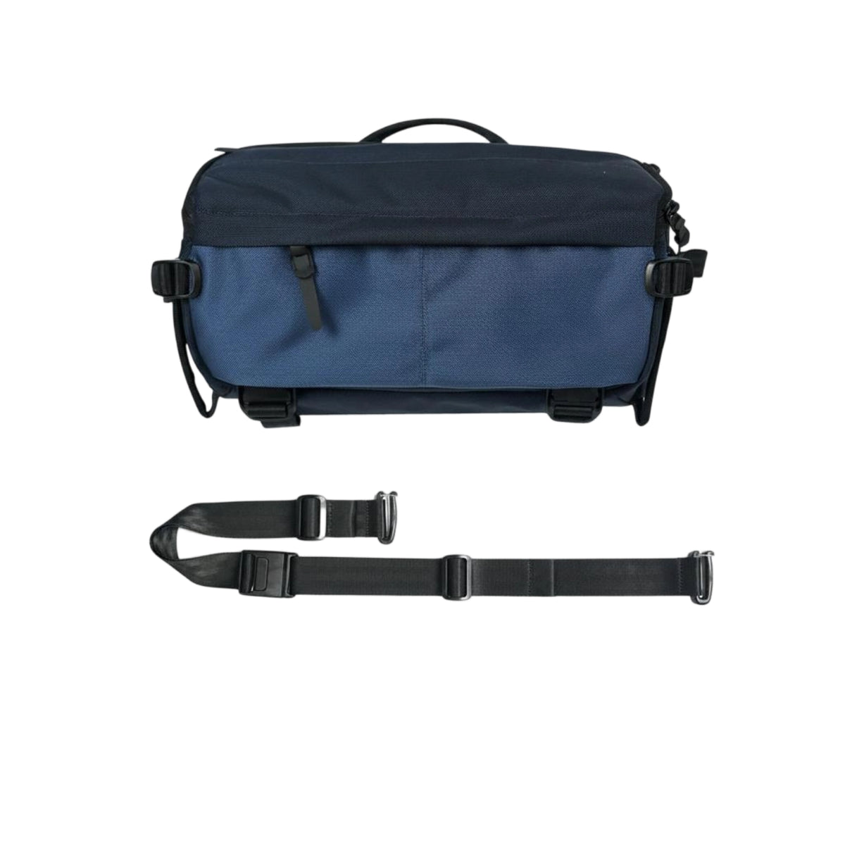 Black Crossbody Chest Bag Adjustable Strap Rectangular Chest Bag Front Zipper Pocket Soft-Shell for Travel
