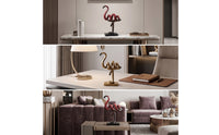 Flamingo Sculpture Premium Flamingo Statue Resin Bird Figurine for Office