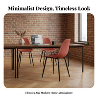 Nordic design Molded Shell Chair with Dowel Legs Modern Design Indoor Seating Easy to Clean Household Furniture Ergonomic Backrest for Office Workers, Homeowners, Dining Room, Kitchen, Restaurant, Waiting Area